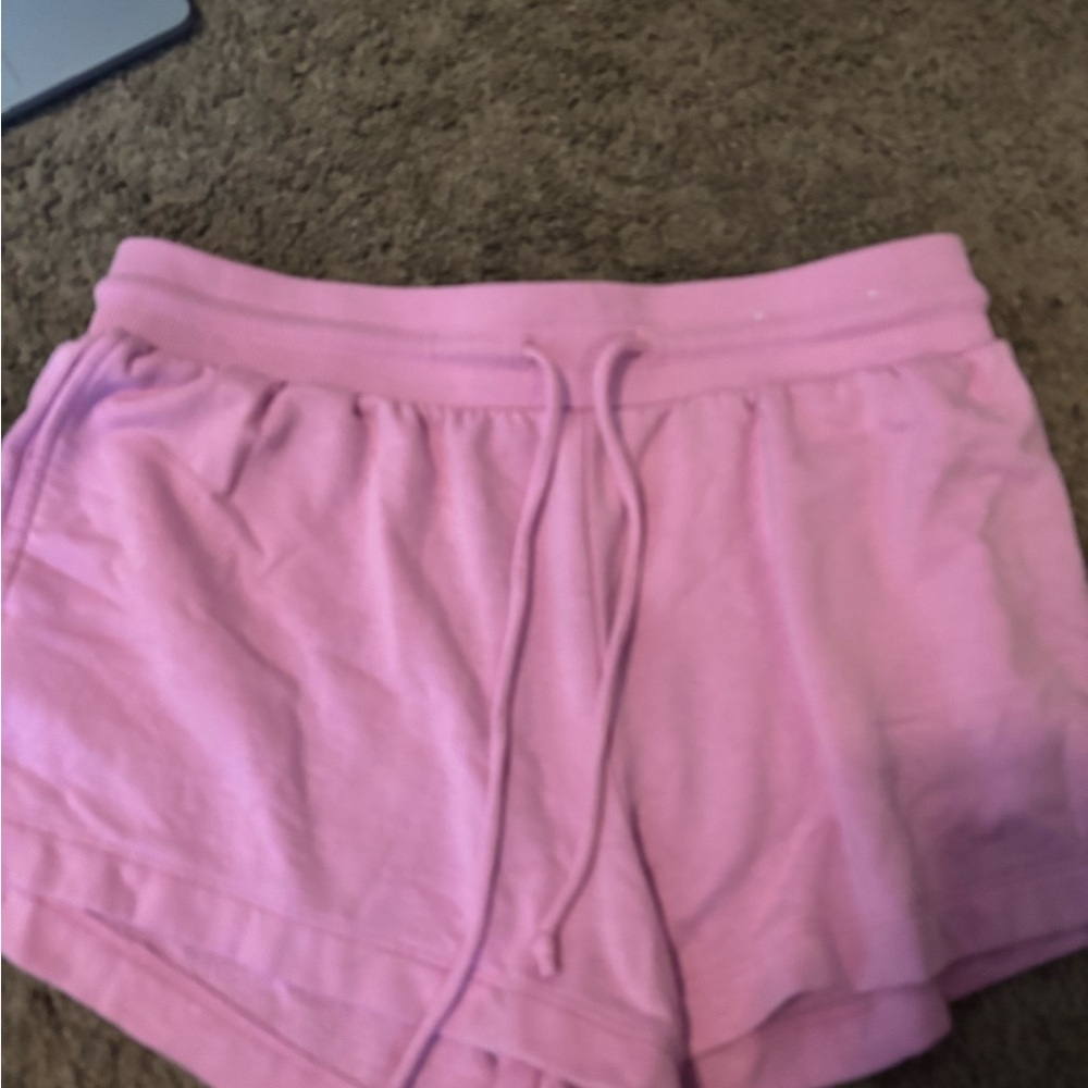 Stars Above Pink Athletic Shorts Lightweight Stretchy
